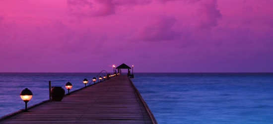 Puesta de sol carmesí, Maldives