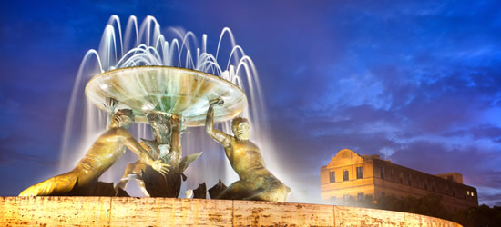 Fuente de Tritón, Valletta, Malta