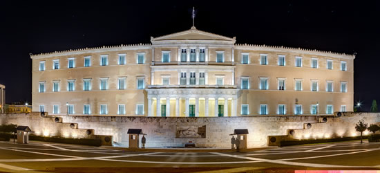 El edificio del Parlamento griego