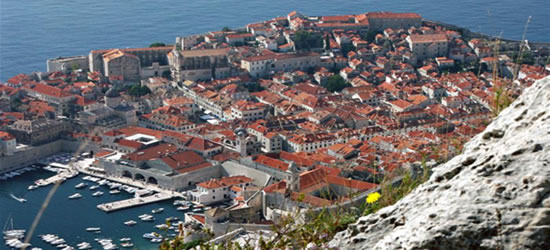Vista elevada de Dubrovnik