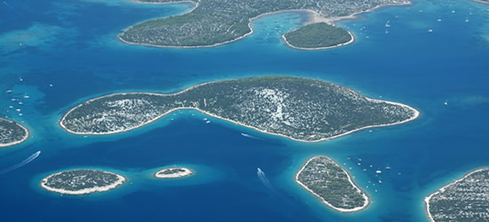 Islas a la entrada de Murter