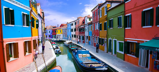 Casas multicolores de Burano, Venecia