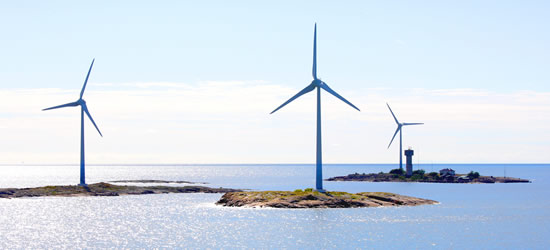 Generadores eólicos de las islas Aland