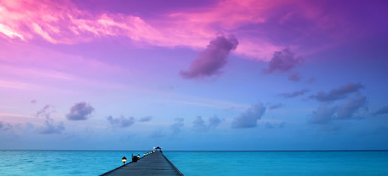 Violeta Salida del sol, Maldivas