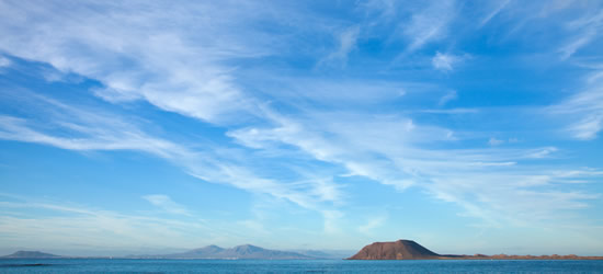 Vista hacia Isla de Lobos, Lanzarote