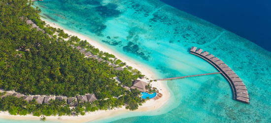 Vista aérea de Tropical Resort, Maldivas