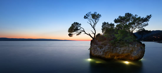 Puesta de sol Kamen Brela, Baska Voda